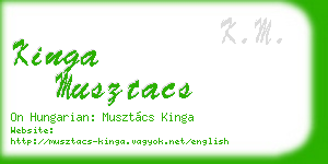 kinga musztacs business card