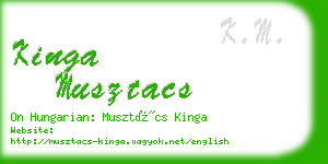 kinga musztacs business card